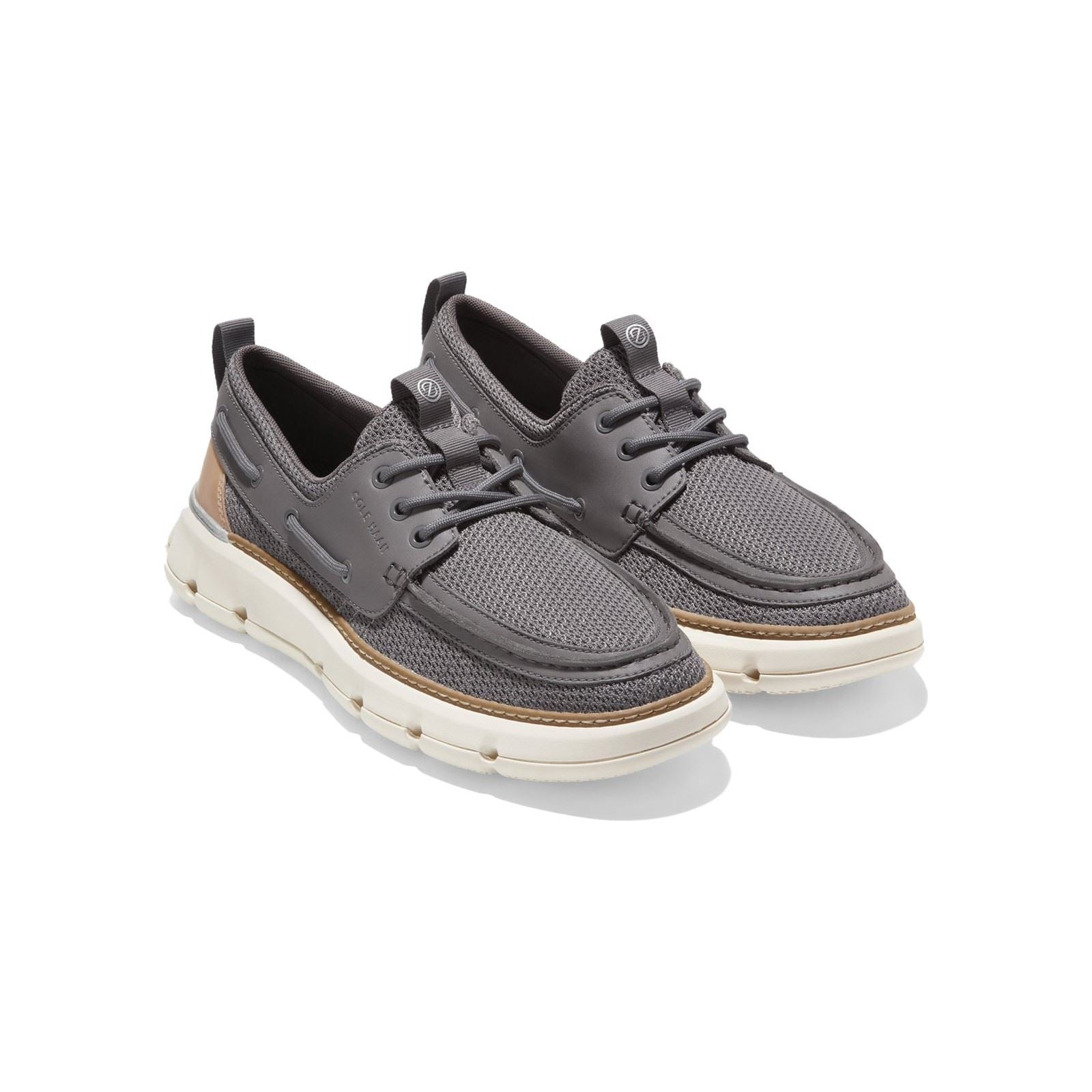 Cole Haan 4.ZeroGrand Regatta Chaussures Bateau Grises Pour Hommes