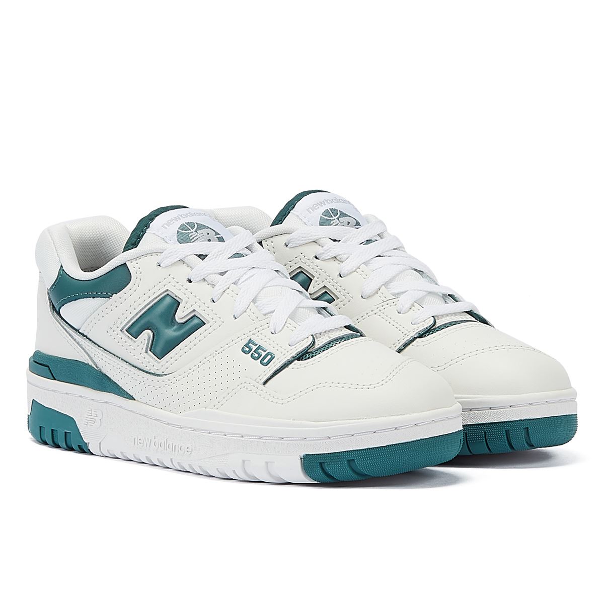 New Balance 550 Baskets Blanches/Vertes Pour Femmes