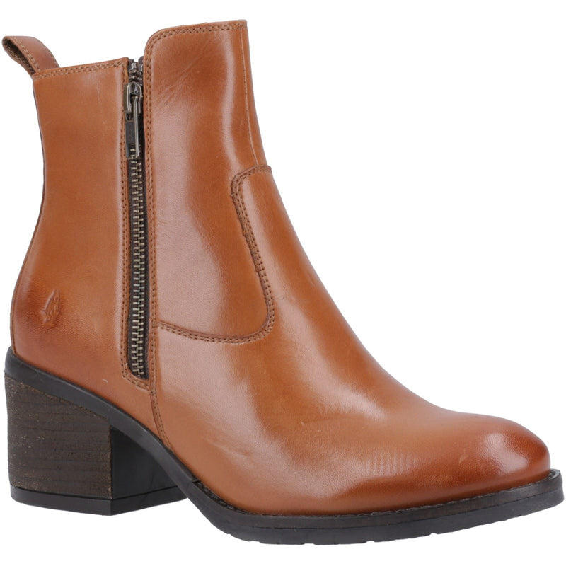 Hush Puppies Helena Bottes En Cuir Pour Femmes Couleur Tan