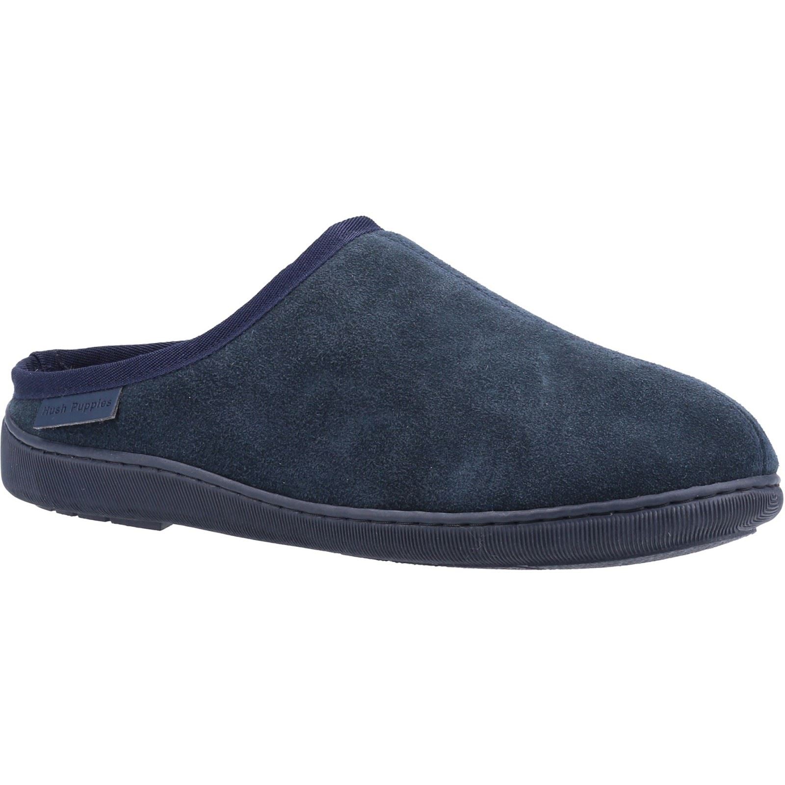 Hush Puppies Ashton Chaussons En Daim Pour Hommes, Bleu Marine