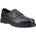 Hush Puppies Rocco Loafer Chaussures Noires Pour Garçons En Cuir