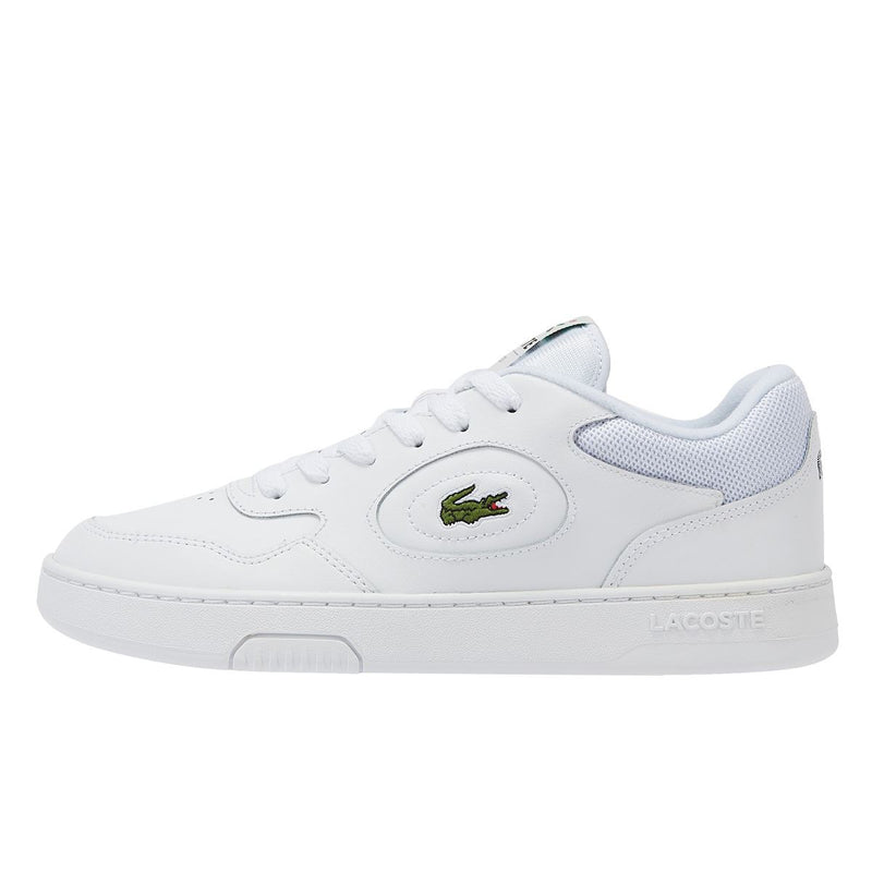 Lacoste Baskets Blanches En Cuir Pour Hommes