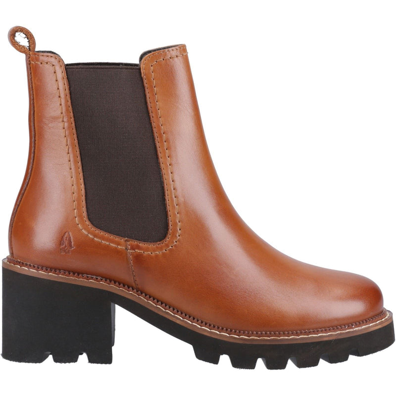 Hush Puppies Gaia Bottes Chelsea À Talons En Cuir Pour Femmes Couleur Fauve