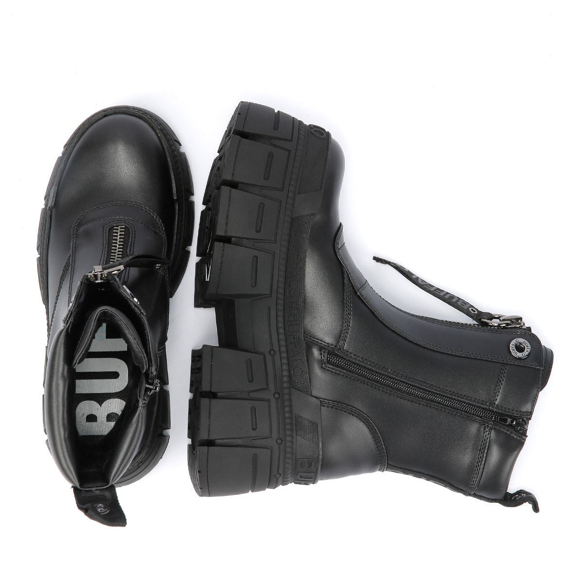 Buffalo Gospher Zip bottes noires pour femmes