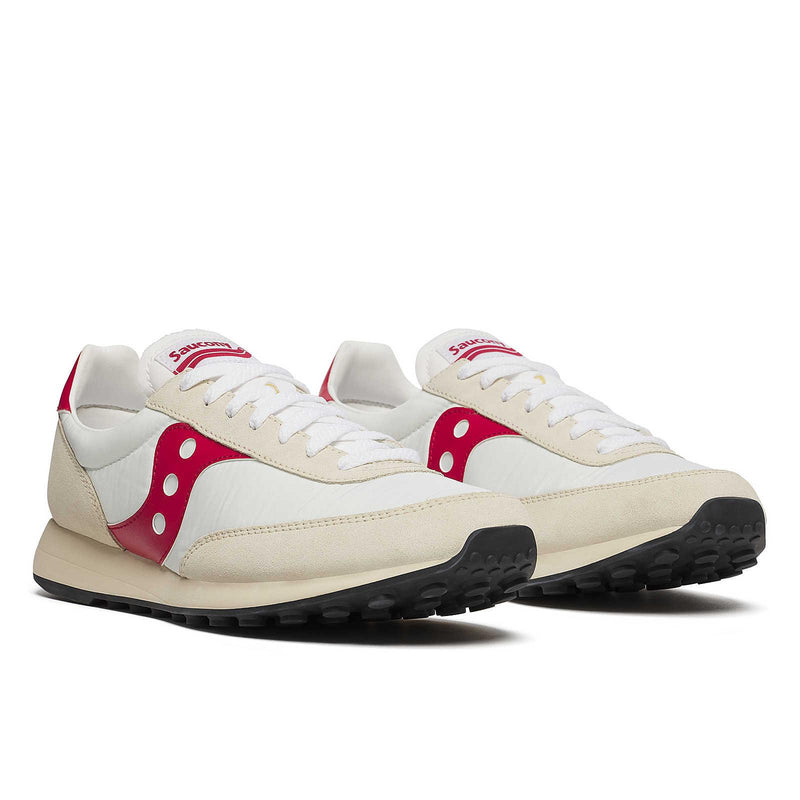 Saucony Trainer 80 Baskets Blanches En Daim