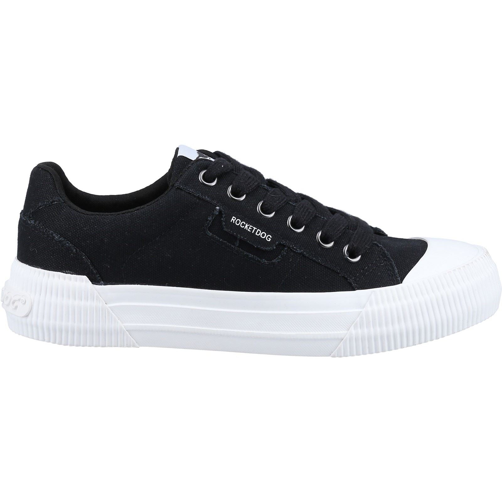 Rocket Dog Cheery 12A Canvas Baskets De Sport En Coton Pour Femme, Noires