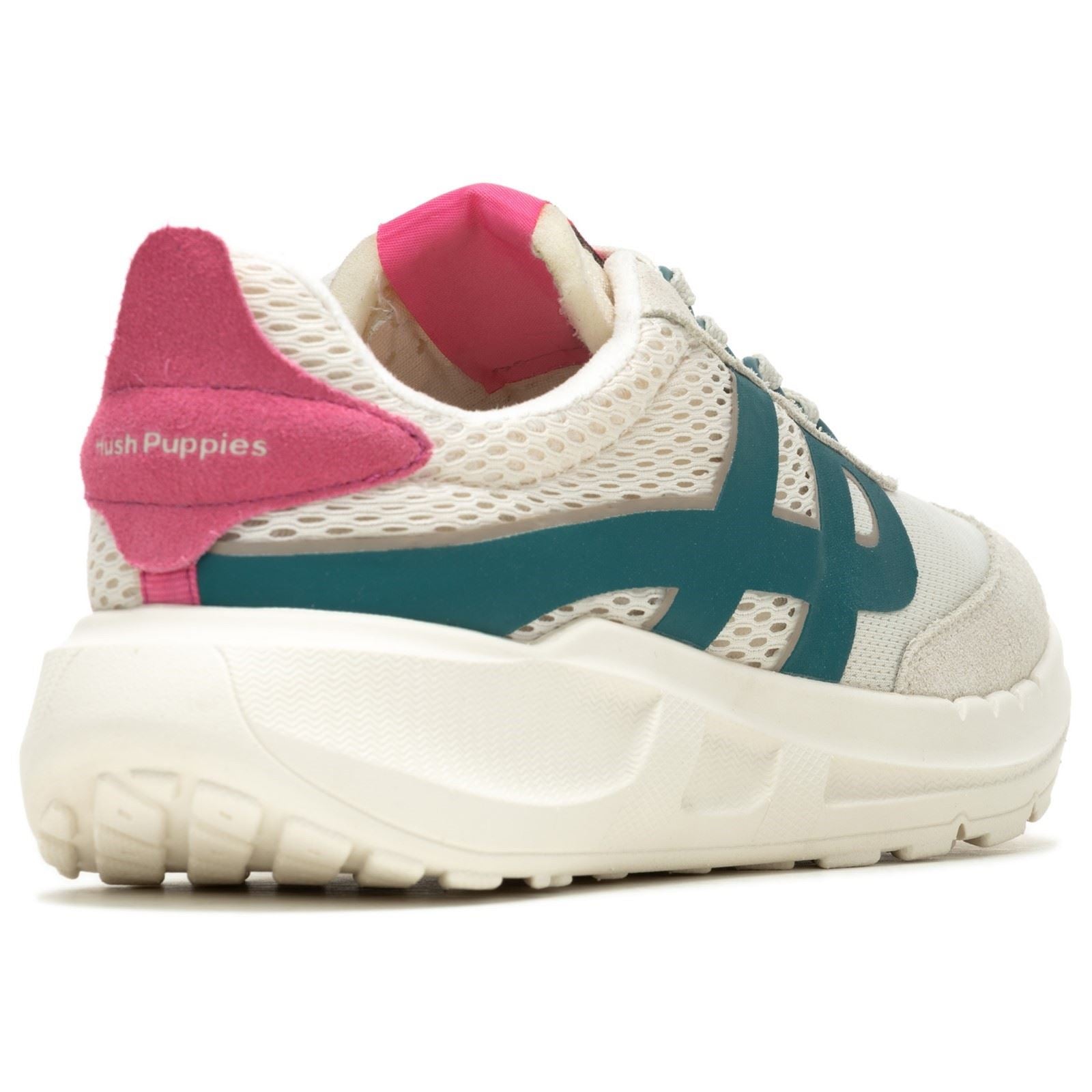 Hush Puppies Seventy8 Retro Runner Chaussures De Sport Pour Femmes En Daim Pierre/rose