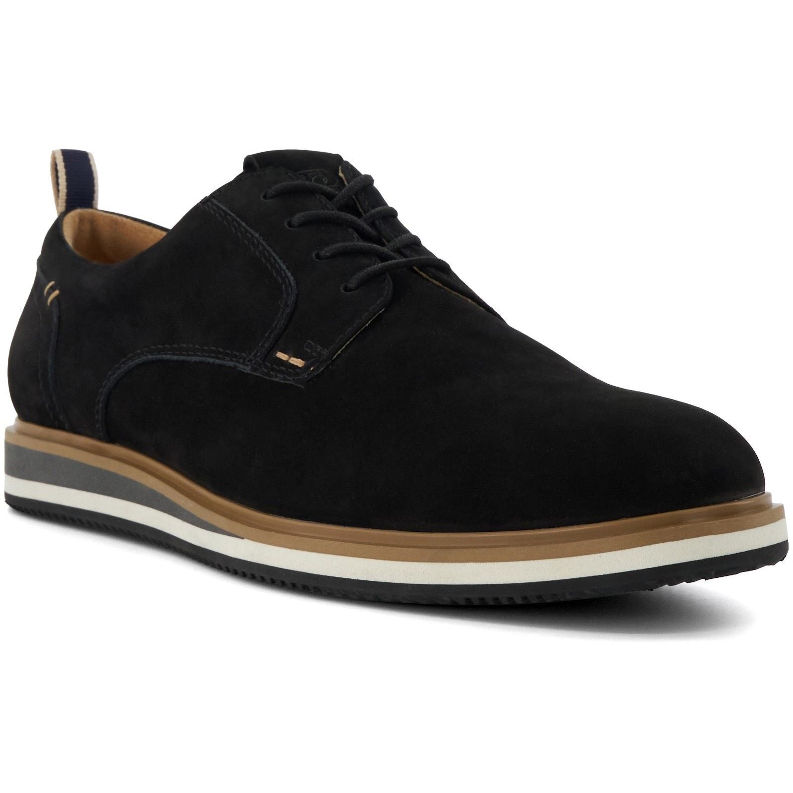 Dune Blaksley Chaussures En Cuir Noir À Lacets Pour Hommes