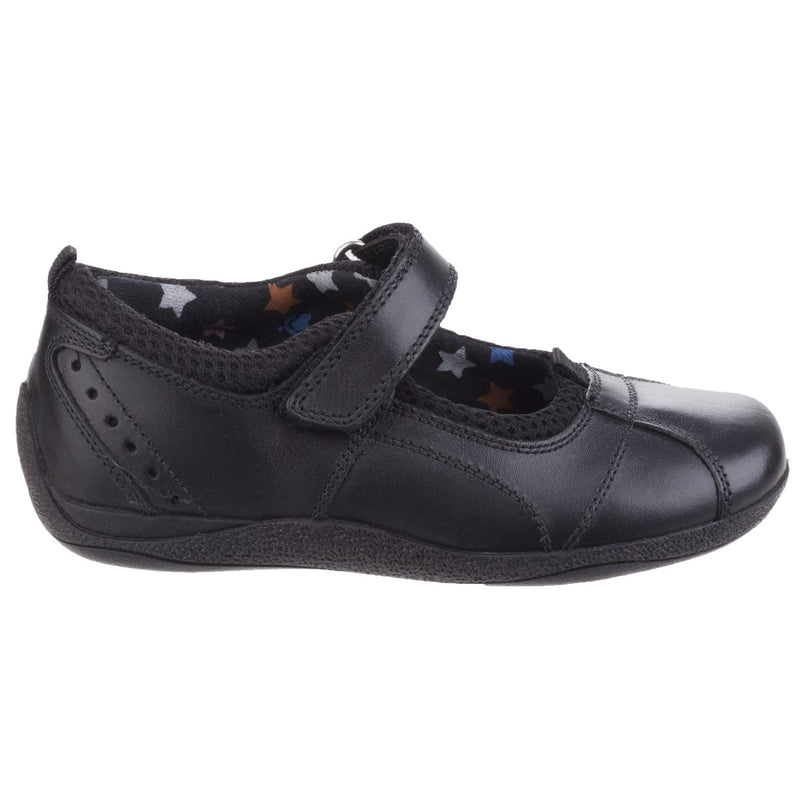 Hush Puppies Cindy Senior Chaussures Noires Pour Filles En Cuir