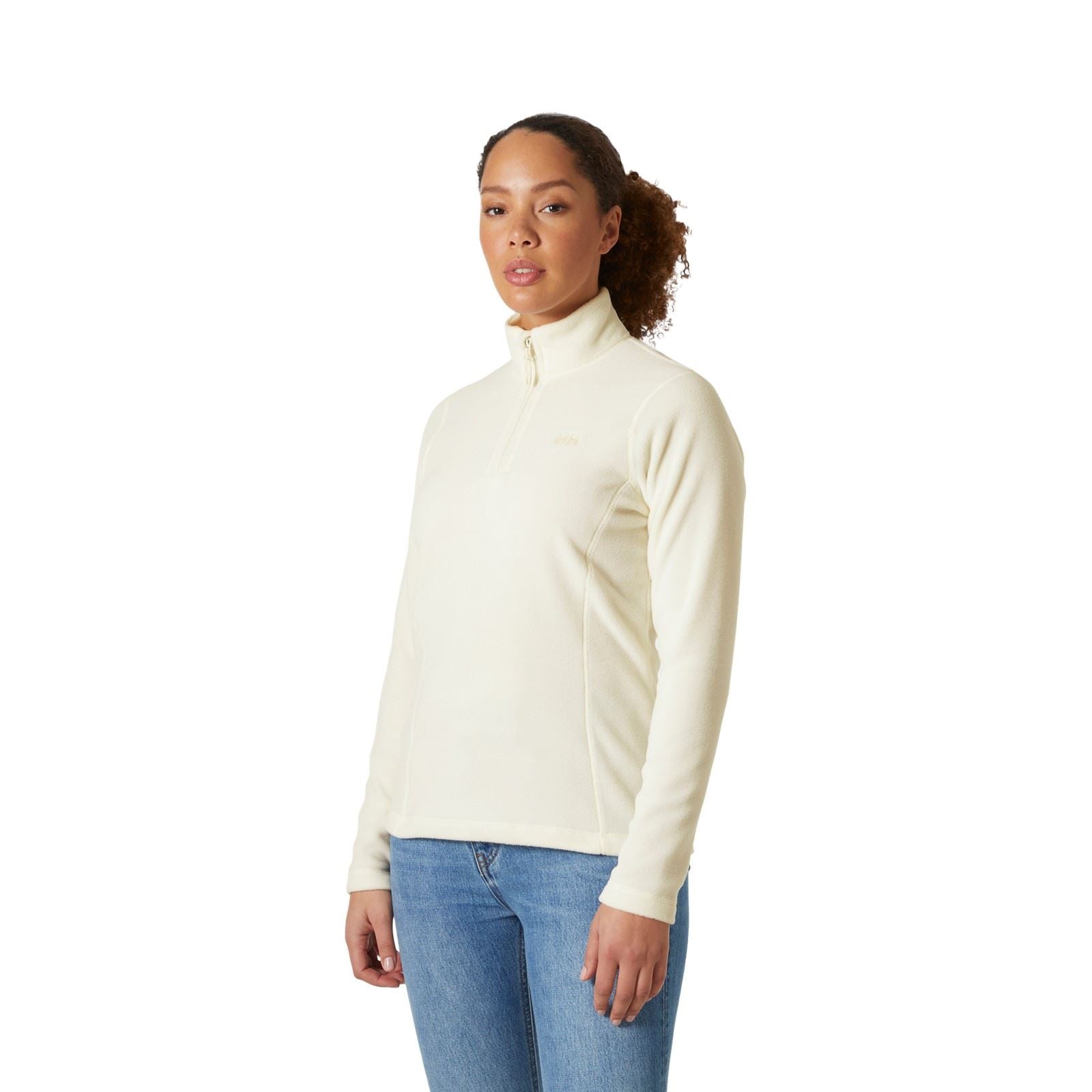 Helly Hansen Sport Daybreaker 1/2 Zip Pull En Polaire Blanche Pour Femmes En Polyester