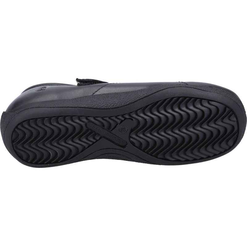 Hush Puppies Aria JNR Chaussures Noires Pour Filles En Cuir