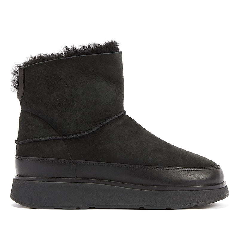 FitFlop Bottes Noires En Peau De Mouton Retournée Pour Femme