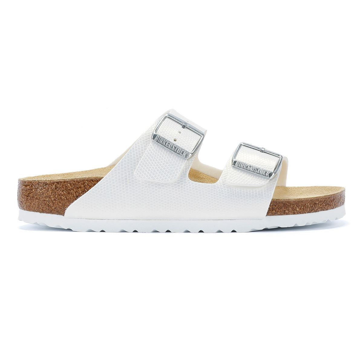 Birkenstock Arizona Sandales En Nubuck Blanc Pour Femmes