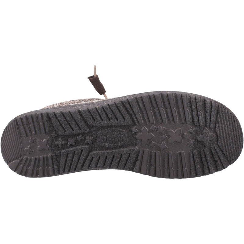 HEYDUDE Wally Stretch Mesh Chaussures Mocassins Homme En Polyester Taupe Foncé/marron Taupe