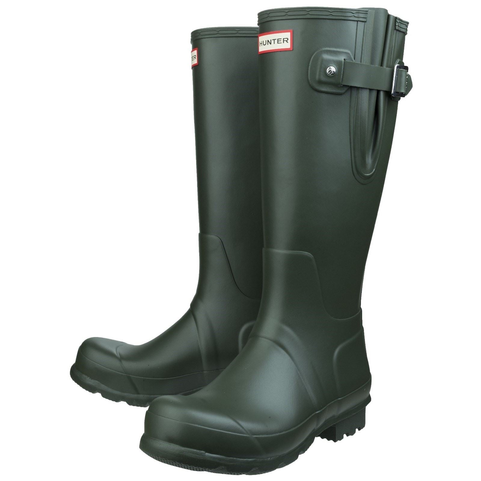 Hunter Original Side Adjustable Bottes En Caoutchouc Pour Hommes, Couleur Olive Foncé