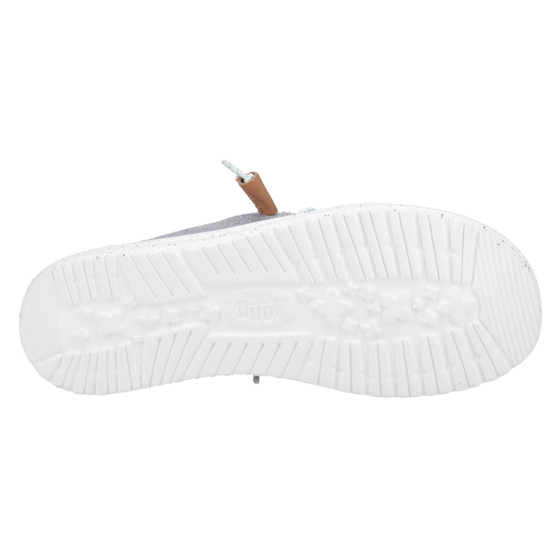 HEYDUDE Wendy Heathered Slub Tropical Mocassins Gris Pour Femmes