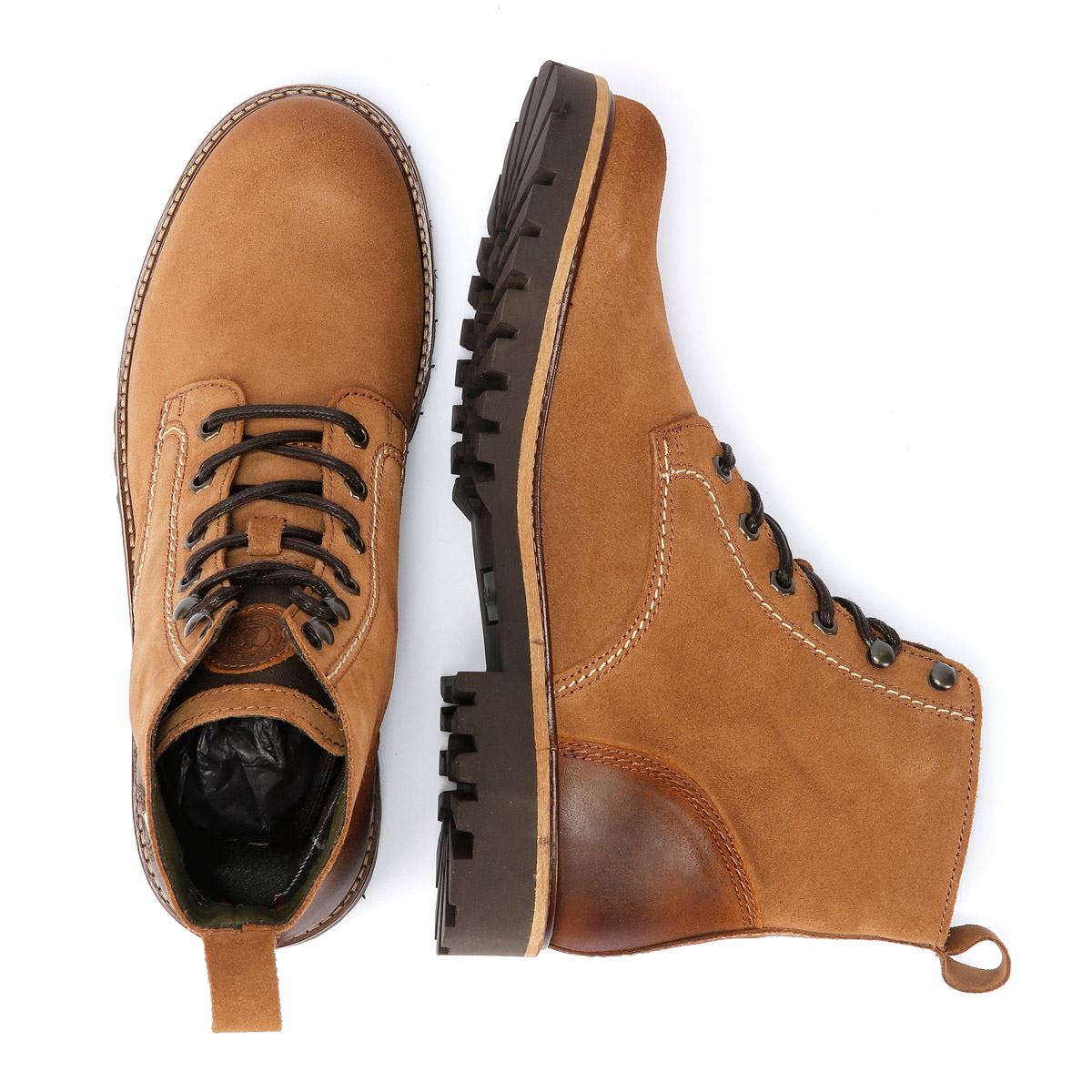 Barbour Foggy Bottes en cuir marron pour hommes