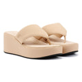 FitFlop Platfforms Wedge Sandales Beige Pour Femmes