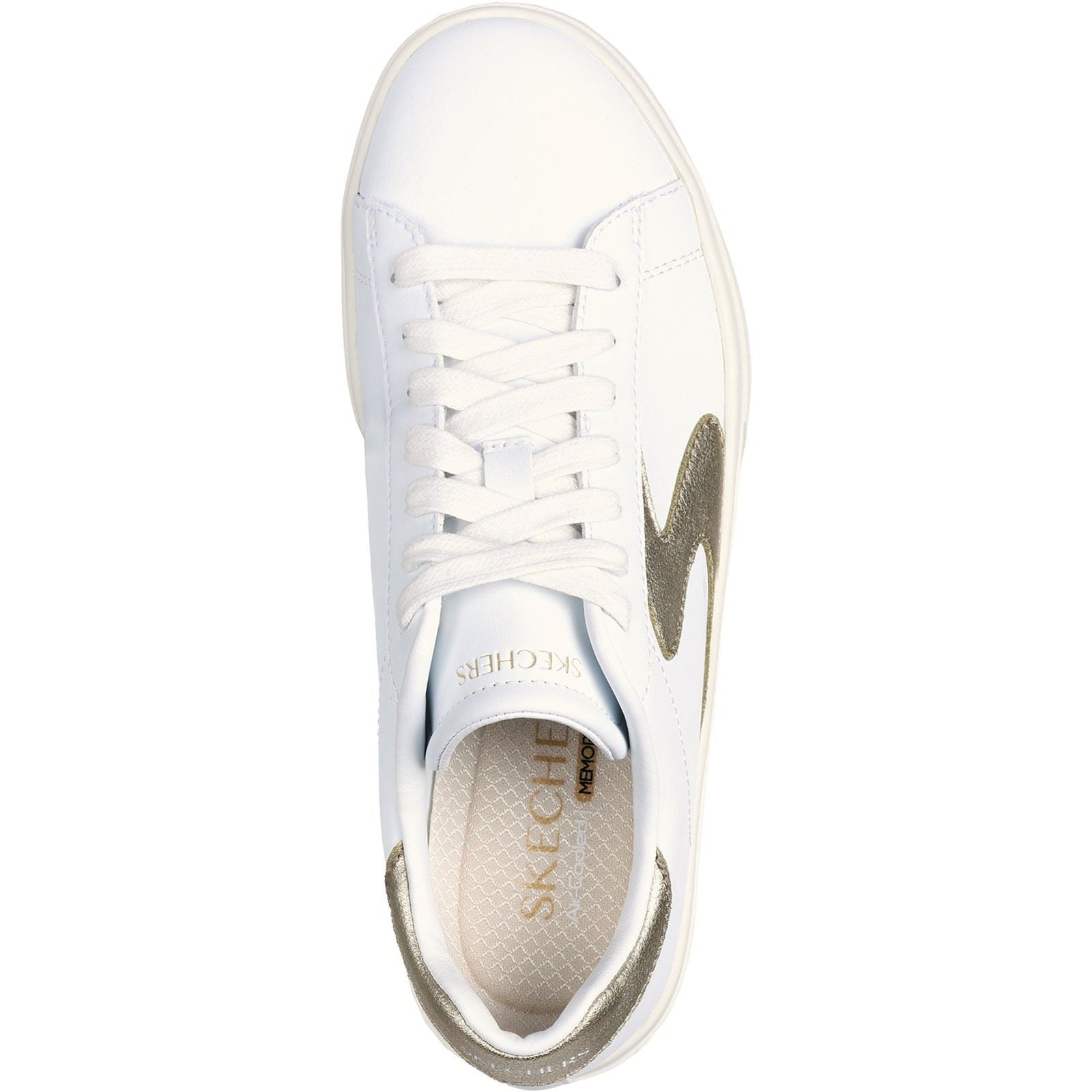 Skechers Eden LX Beaming Glory Baskets Blanches/Dorées Pour Femme En Synthétique