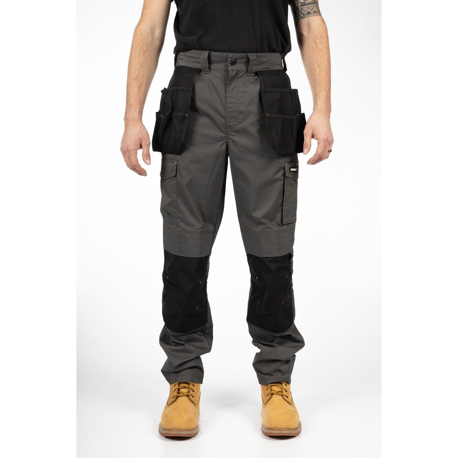 Caterpillar Nexus Holster Stretch Pocket Pantalon En Coton Pour Hommes Gris De Plein Air