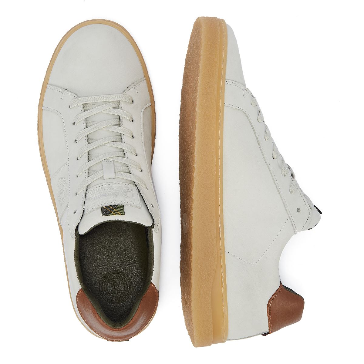 Barbour Baskets Blanches Pour Hommes.