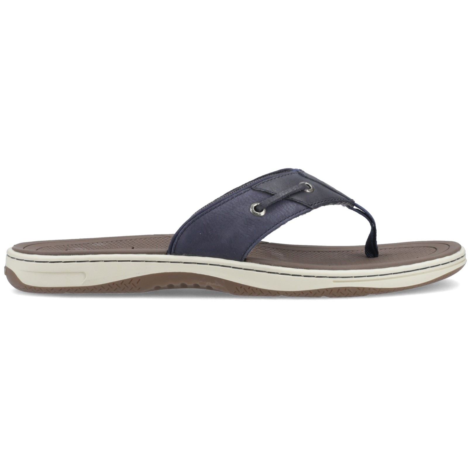 Sperry Baitfish Sandales En Cuir Pour Hommes Bleu Marine