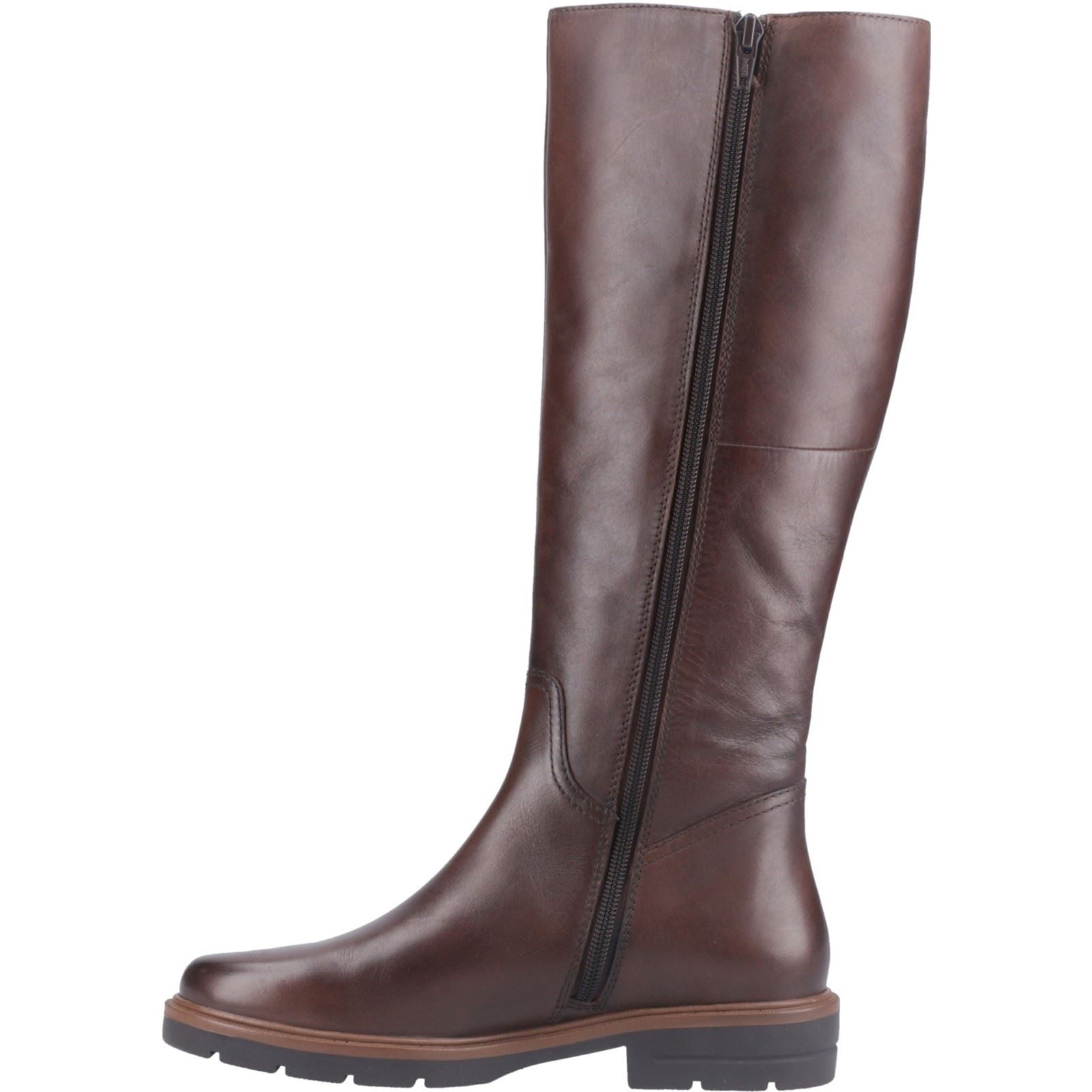 Hush Puppies Tallulah Bottes En Cuir Marron Pour Femmes