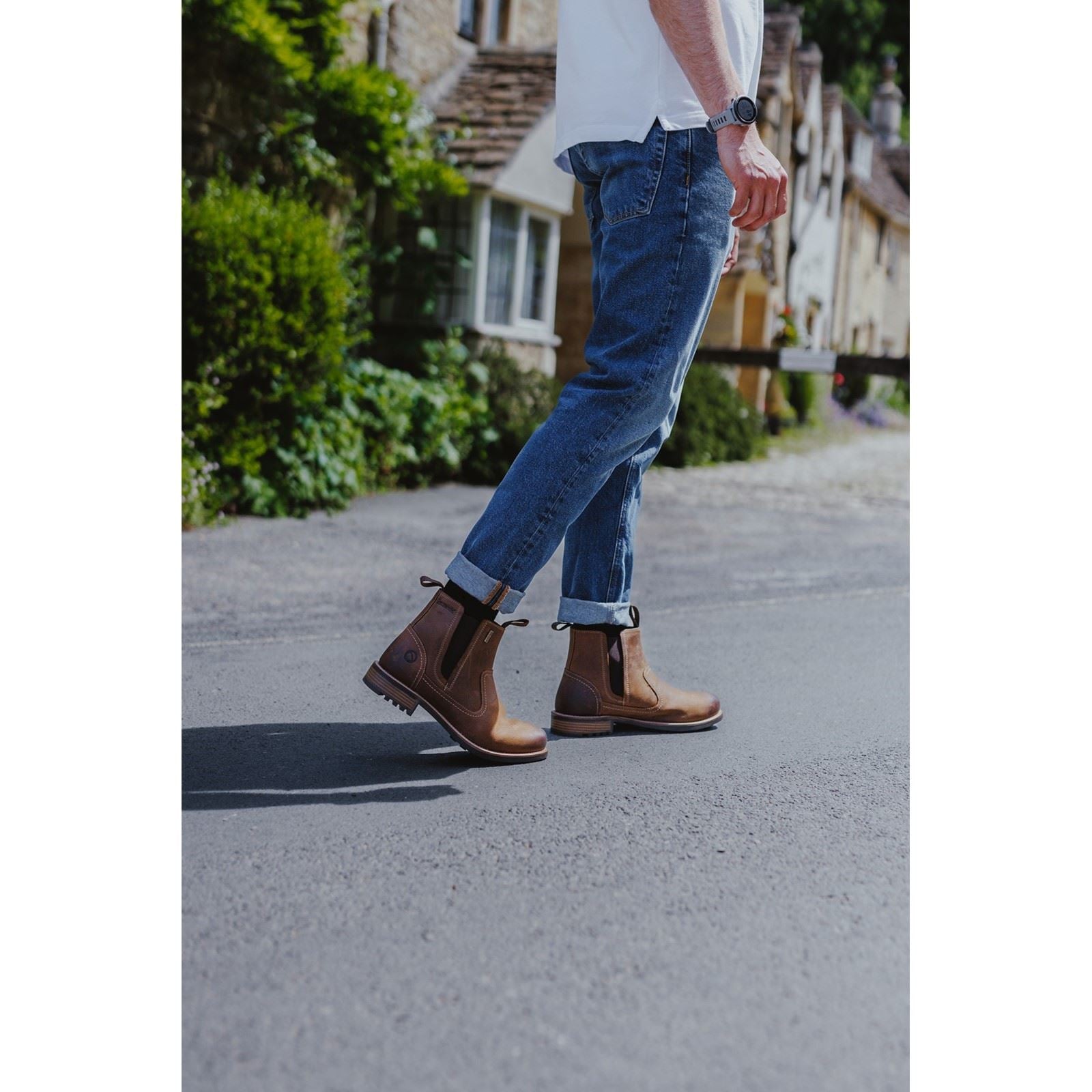 Cotswold Worcester Bottes De Cheville Beige Clair Pour Homme En Cuir