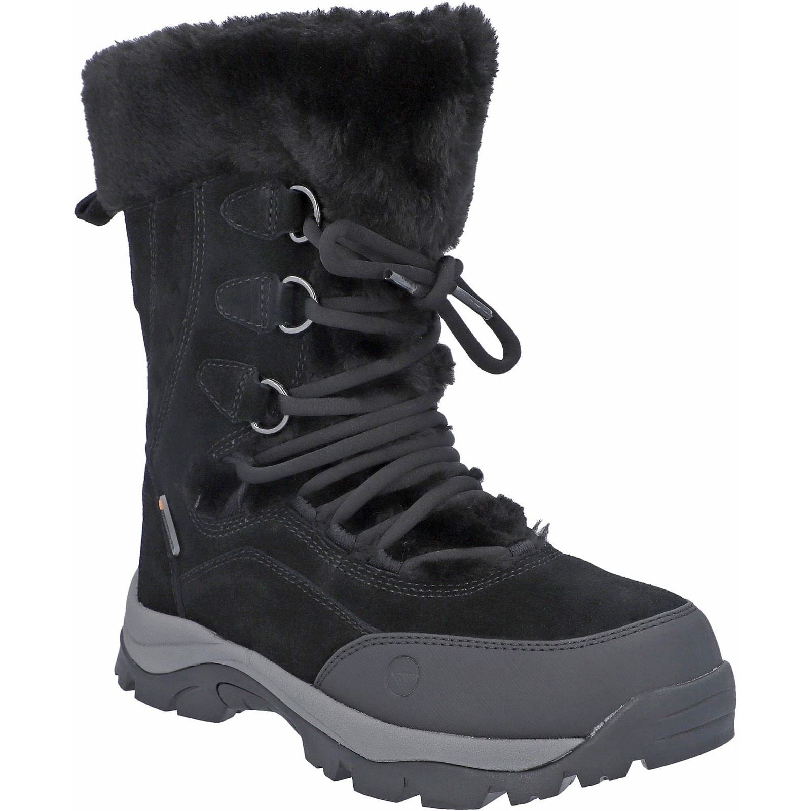 Hi-Tec Mortiz 200 Bottes De Randonnée Pour Femmes En Cuir Noir