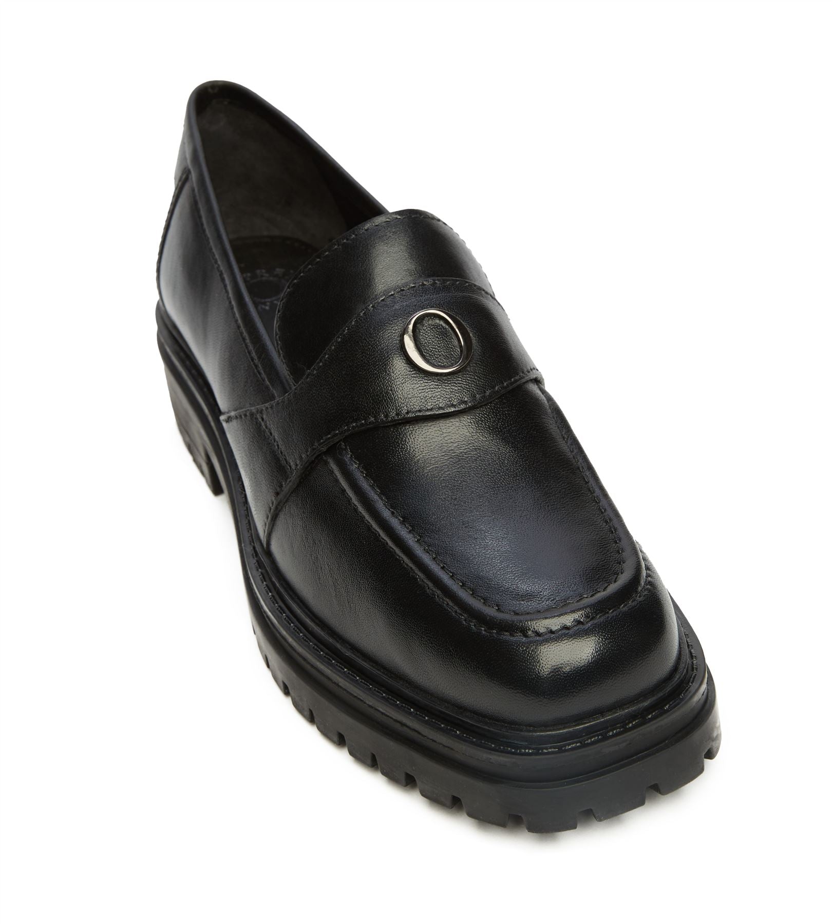 Osprey London The Greenwich Mocassins En Cuir Pour Femmes Noirs