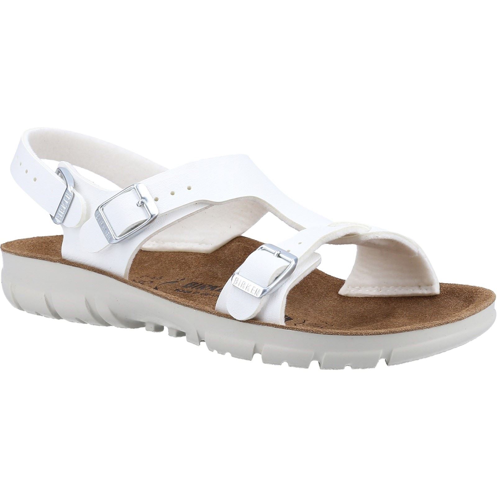 Birkenstock Saragossa Sandales Blanches Synthétiques Pour Femme