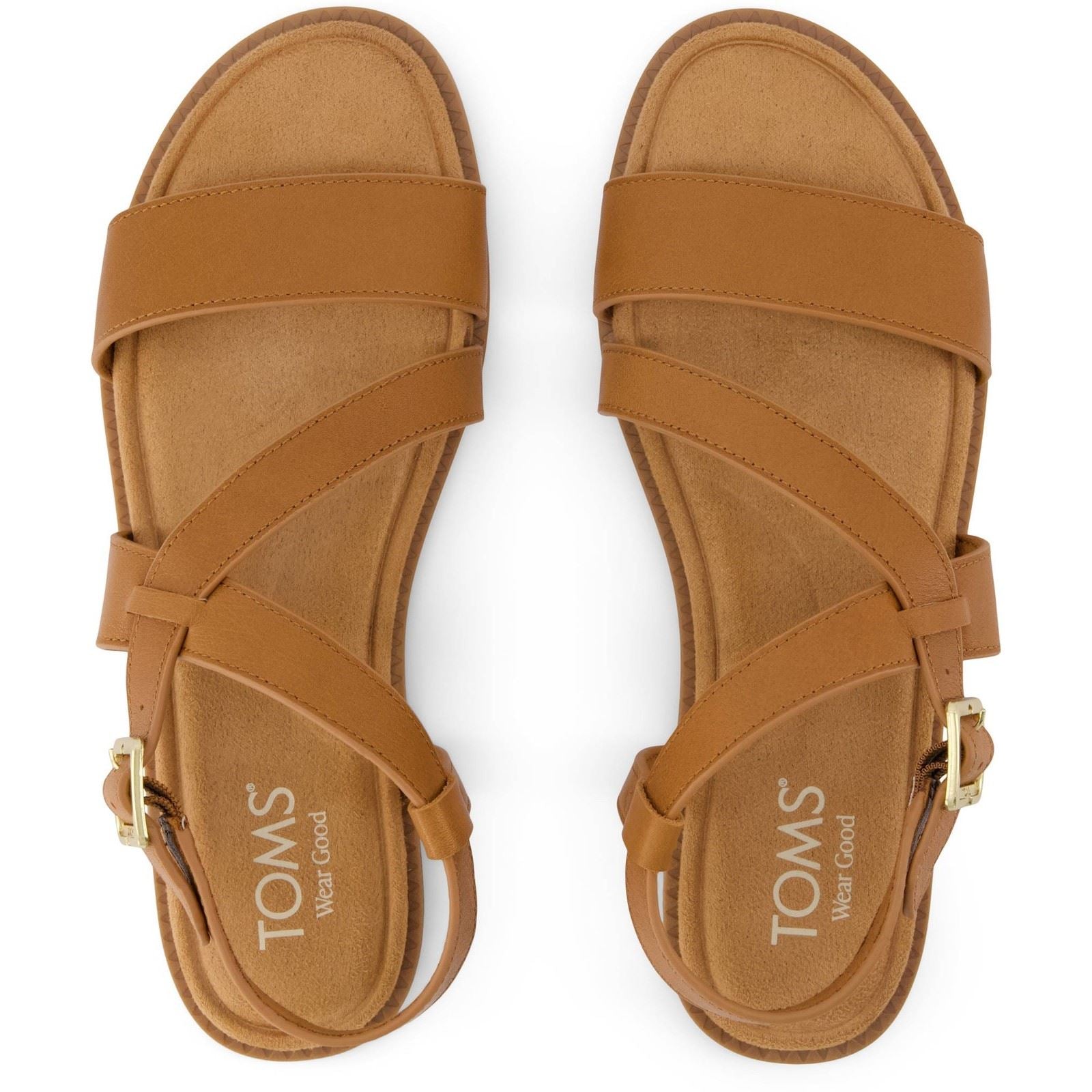 TOMS Mar Sandales En Cuir Pour Femmes Brown Sugar