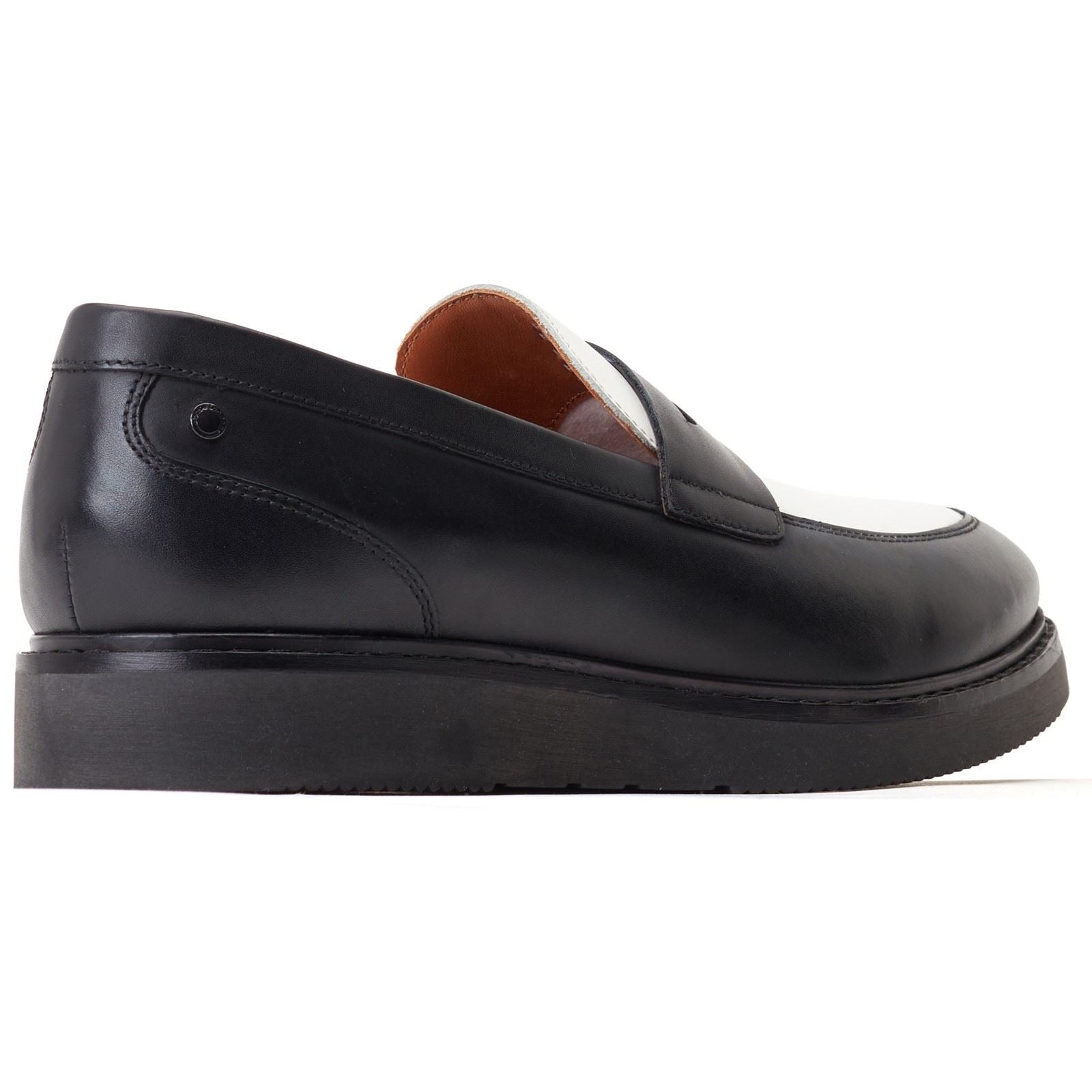 Base London Sid Chaussures Basses Pour Hommes En Cuir Noir/Blanc