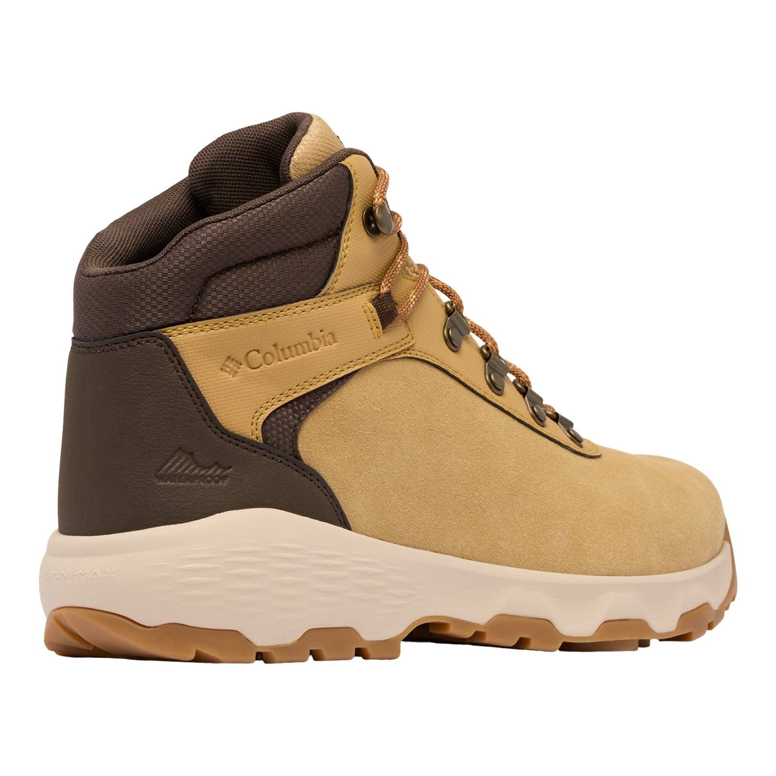 Columbia Newton Wander Bottes De Randonnée En Cuir Suédé Pour Hommes Curry/Cordovan