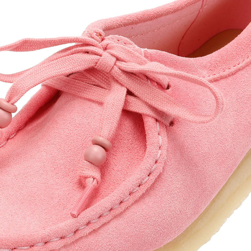 Clarks Originals Wallabee Chaussures Roses Pour Femmes En Suède