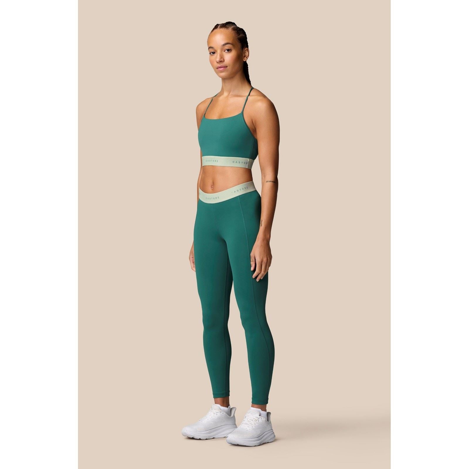 Castore Adapt Legging Leggings De Sport Pour Femmes En Polyester Turquoise Foncé
