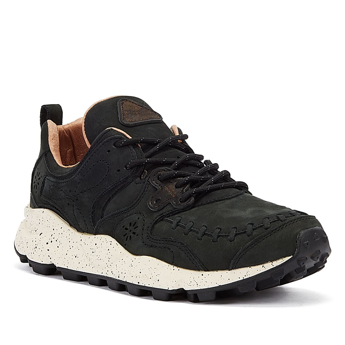 Flower Mountain Baskets Noires Pour Hommes En Daim Yamano