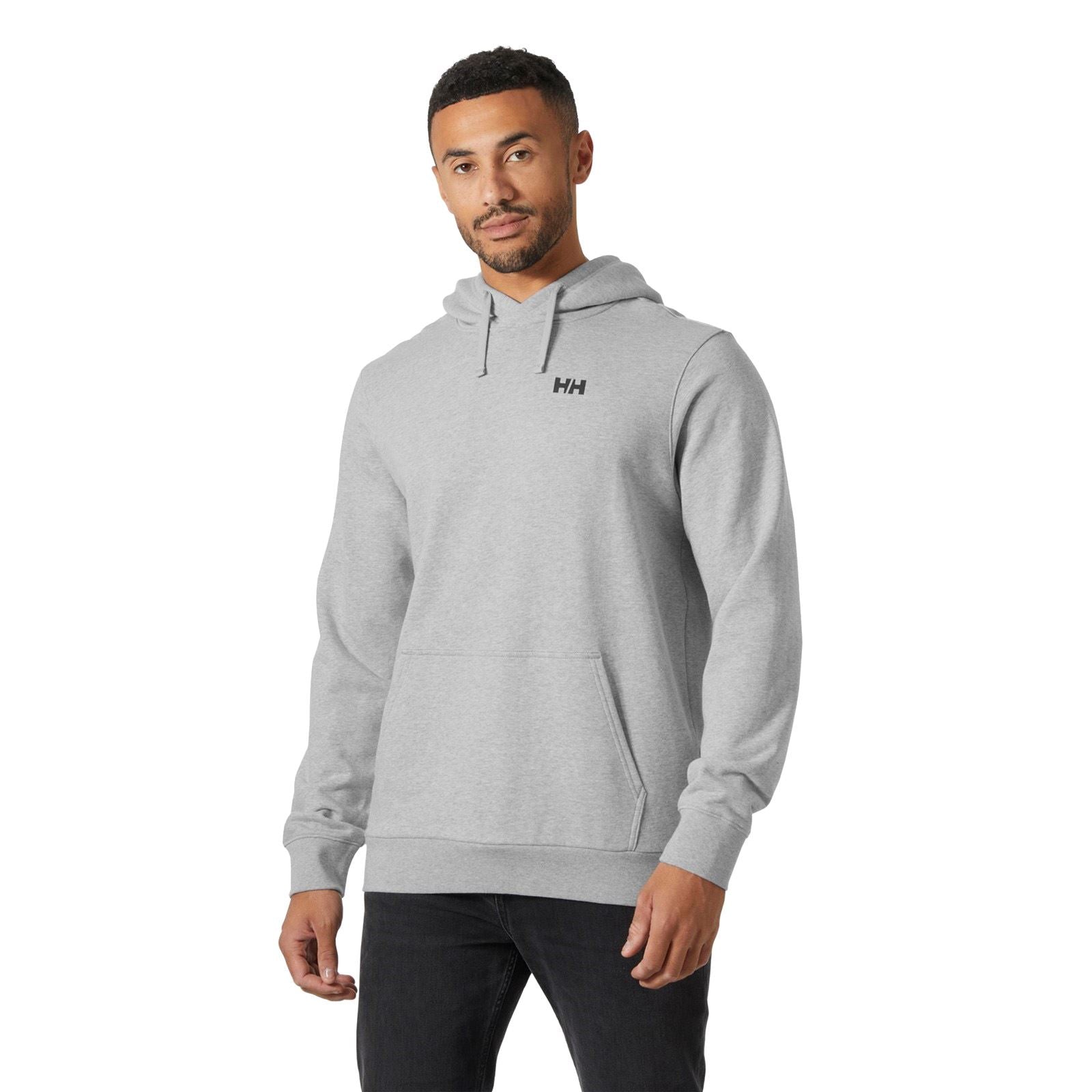 Helly Hansen Sport Core Graphic Hoodie Sweat À Capuche Gris En Coton Pour Homme