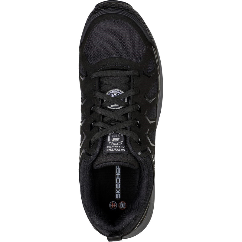 Skechers Workwear Malad II Baskets De Sécurité Noires Pour Hommes En Textile