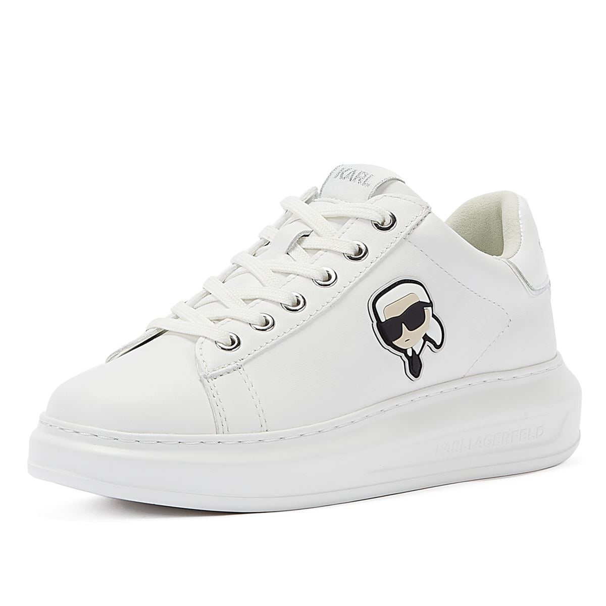 Karl Lagerfeld Kapri Nft Lo Dentelle Femmes Baskets Mono Blanc