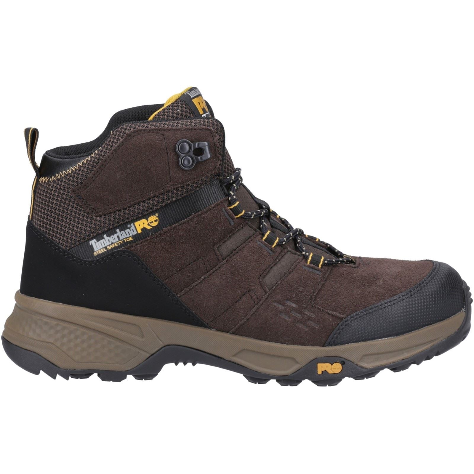 Timberland Pro Bottes De Sécurité En Cuir Brun Foncé Switchback