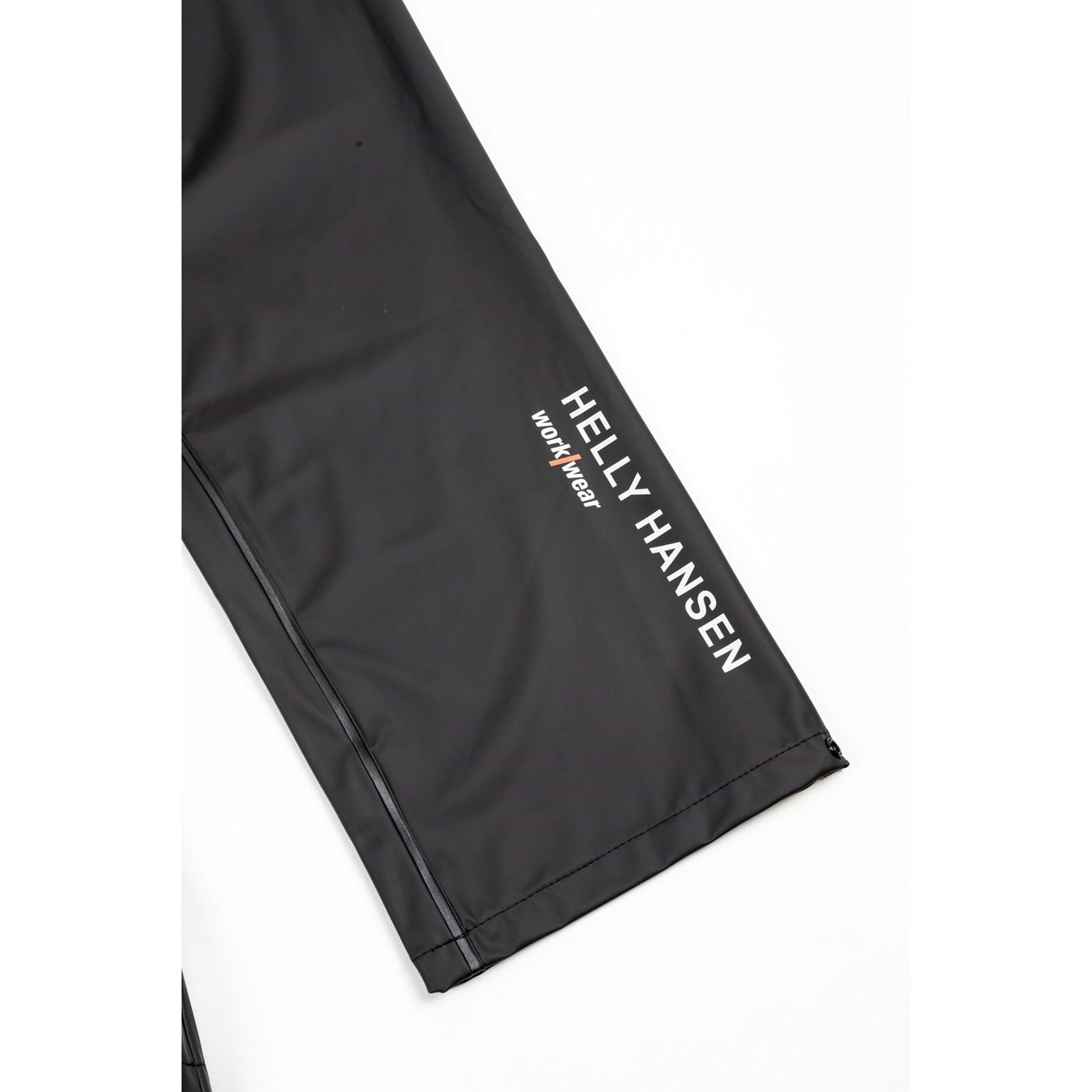 Helly Hansen Workwear Voss Pantalons De Pluie Noirs En Polyester Unisexe Pour Adultes