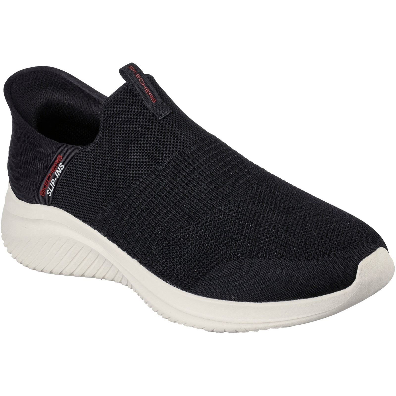 Skechers Ultra Flex 3.0 Smooth Step Baskets Noires Pour Hommes En Polyester