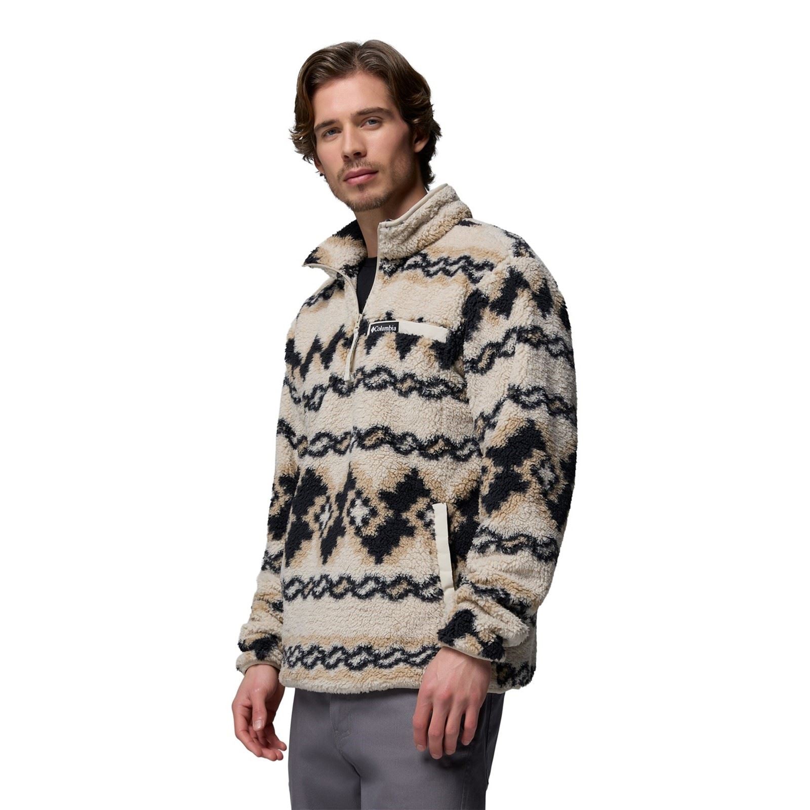 Columbia Rugged Ridge High Pile Half Zip Pull En Polaire Marron Pour Homme