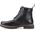 Hunter Loch Brogue Bottines En Cuir Pour Hommes Noires