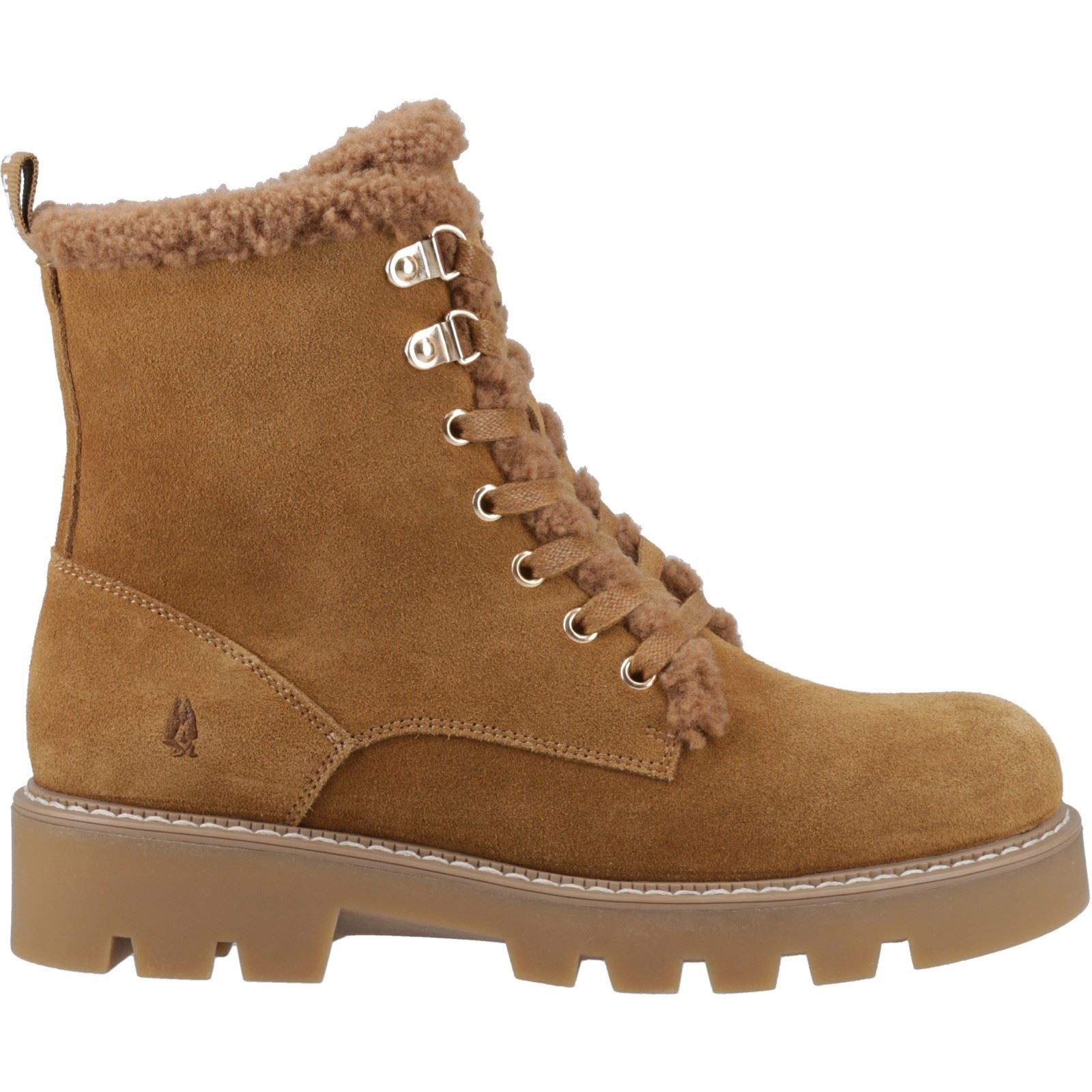 Hush Puppies Aurelia Femmes Suédoises Bottines D'hiver En Daim Tan