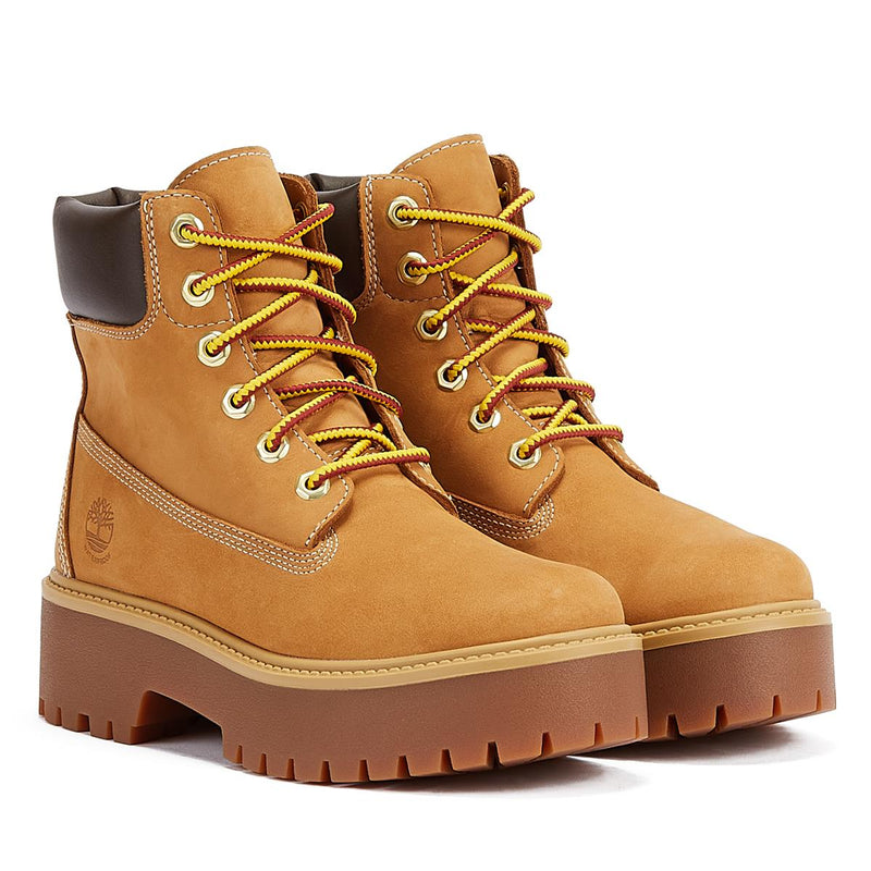 Timberland Bottes Pour Femmes En Nubuck Marron Avec Plateforme Premium De 6 Pouces