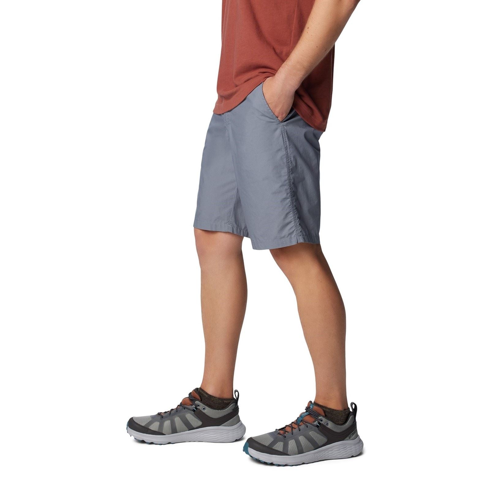 Columbia Washed Out Shorts En Coton Pour Hommes Gris Jusqu'aux Genoux