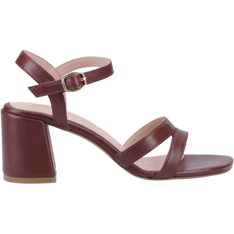 Hush Puppies Nalani Sandales Bordeaux En Cuir Pour Femmes