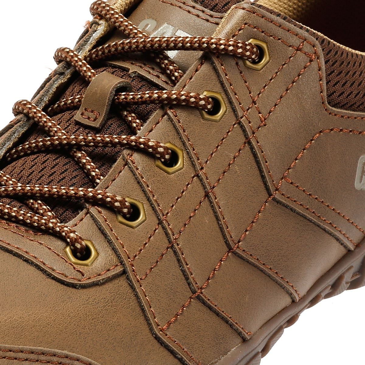 Caterpillar Instruct Chaussures À Lacets Beiges Pour Hommes Suede